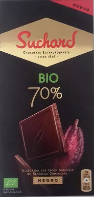 Chocolate negro Bio 70% Suchard 90 g, code 7622210780348