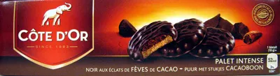 Palet intense Noir aux éclats de fèves de cacao Côte d'Or 120 g, code 7622300587789