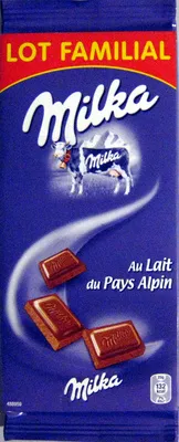 Chocolat au lait du pays alpin (Lot de 6) Milka, Kraft Foods 600 g (6 x 100 g), code 7622300692506