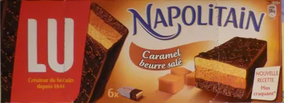 Napolitain Caramel beurre salé LU, Mondelez 174 g, code 7622300748005