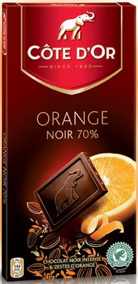 Côtes d'Or Orange Noir 70 % Côte d'Or, Kraft Foods 100 g, code 7622400013911