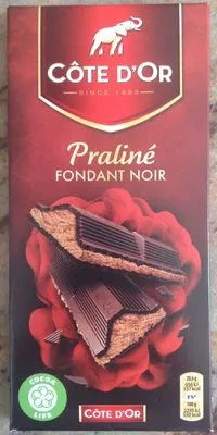 Praliné Fondant Noir Côte d'Or, Kraft Foods 200 g (14 carreaux), code 7622400013942