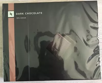 Chocolat noir (70% de cacao) Nespresso, Nestlé 200 g (40 * 5 g), code 7630030301728