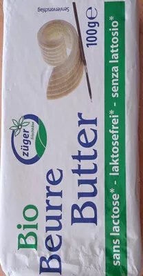 Beurre sans lactose 100g Züger 100 g, code 7640101098471