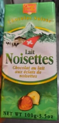 Lait noisettes suisse Confi Swiss, Confiland S.A.R.L. 100 g, code 7640107062193
