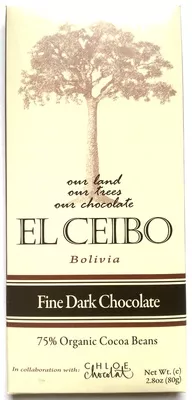 El ceibo, fine dark chocolate El Ceibo 80 g, code 7771711000483
