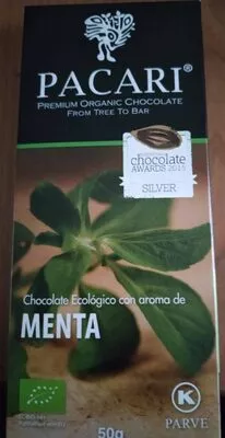 Chocolate ecólogico con aroma de menta Pacari 50 g, code 7862109271360