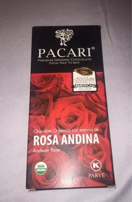 Chocolate Orgánico con esencia de Rosa Andina Pacari , code 7862109271391
