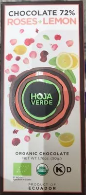 Chocolate 72% Rose+Lemon Hoja Verde , code 7862109951606
