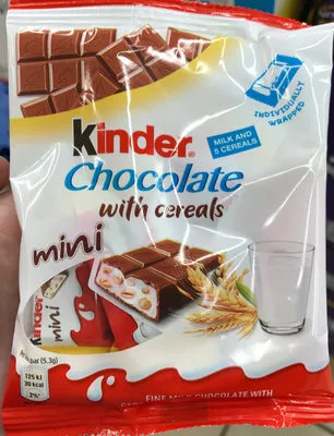 Chocolate with cereals Kinder, Ferrero 26,5 g, code 8000500209806