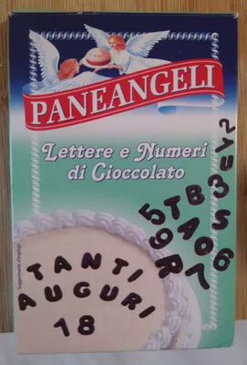 lettere e numeri di cioccolato paneangeli 60 g, code 8003000360909