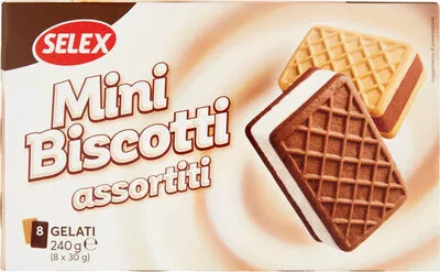 Minibiscotti ripieni di gelato assortiti Selex , code 8003100821591