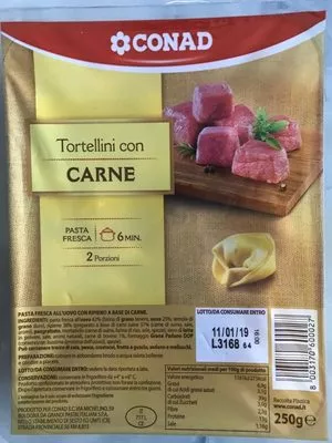 tortellini con carne Conad, fini 250 g, code 8003170600027