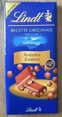 Chocolat Noisettes entieres Lindt,  Lindt & Sprüngli , code 8003340097831