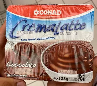 Crema Latte Cioccolato Conad 4 x 125 g, code 80038832