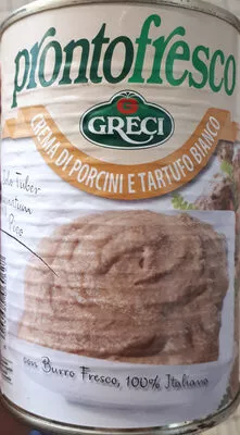 Crème de cèpes arômatisée à la truffe blanche prontofresco Greci 400 g, code 8004980060827