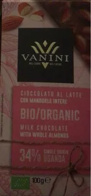 Cioccolato al latte con mandorle Vanini , code 8006070073595