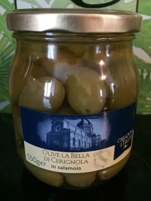 Olives vertes entières La Bella Di Cerignola en saumure Creazioni d'Italia 320 g, code 80459415
