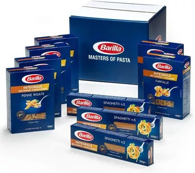 9 packs de pâtes complètes Barilla 4500 g, code 8076809577236