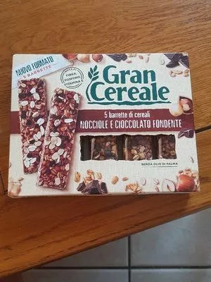5 barrette di cereali, Nocciole e cioccolato fondente Gran Cereale , code 80861638