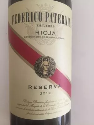 Vino Tinto Rioja Reserva 2012 Federico Paternina 750 ml, code 8410026047675