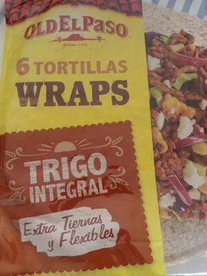Tortillas wrap extra tiernas de trigo integral 6 unidades envase 350 g Old El Paso 350 g, code 8410076470744
