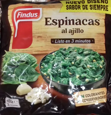 Espinacas al ajillo Findus 450 g, code 8410092016759