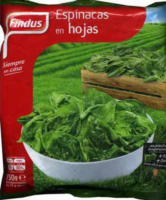 Espinacas en hojas congeladas "Findus" Findus 750 g, code 8410092103497