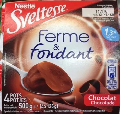 Ferme & Fondant Chocolat Nestlé, Sveltesse 500 g (4 x 125 g), code 8410100068176