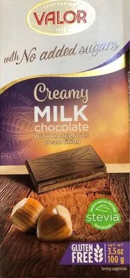 Creamy milk chocolate Valor , code 8410109056549