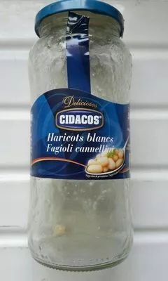 Alubia blanca cocida extra al natural Cidacos 570 g neto, 400 g escurrido, 580 ml, code 8410313315814
