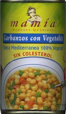 Garbanzos con vegetales Mamía 400 g (neto), 425 ml, code 8410465008565