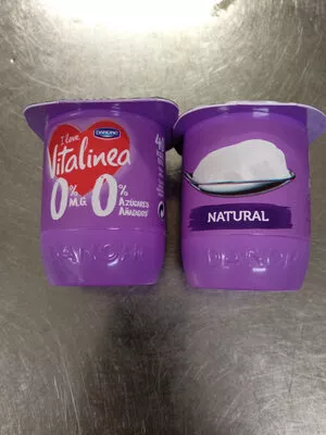 Vitalinea yogur natural desnatado Danone 500 g (125g x 4), code 8410500006259