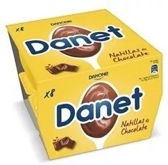 Natillas de chocolate sin gluten Danone 1000 g (125 g x8), code 8410500010638