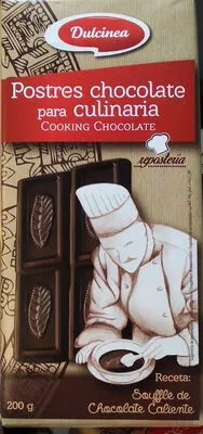 Tablettes de chocolat pour cuisiner Dulcinea 200 g, code 8410510013216