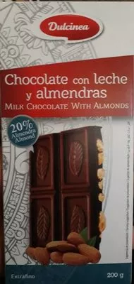 Chocolat au lait et aux amandes Dulcinea , code 8410510014305