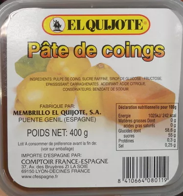 Pâte de coings El Quijote 400 g, code 8410664080119