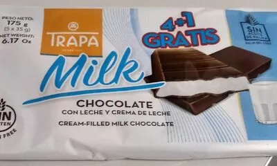 Milk. Chocolate con leche y crema de leche Trapa 5 x 35 g, code 8410679106361