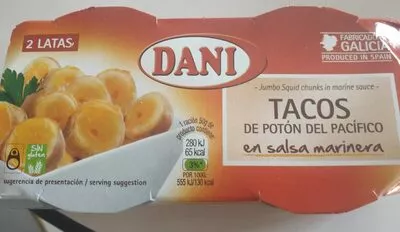 Tacos de potón del Pacífico en salsa marinera Dani , code 8410721114160