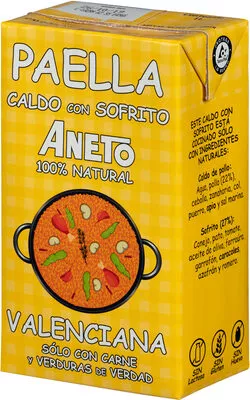 Caldo para paella valenciana 100% natural envase 1 l Aneto 1 l, code 8410748132215