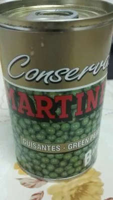 Guisantes conserva Conservas Martínez 150 g (neto), 95 g (escurrido), 170 ml, code 8410988001104