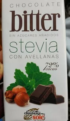 Bitter - Chocolate con stevia con avellanas Chocolates Solé , code 8411066002532