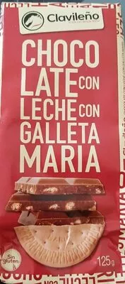 Chocolate con leche con galleta Maria Clavileño 125 g, code 8411273000703