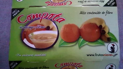 Compote Orange Banane Plantain Pomme Frutas Nieves 300 g (2 * 150 g), code 8412406135224
