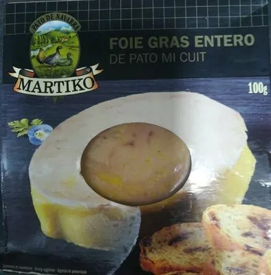 Foia gras entero de pato Mi Cuit Martiko 100 g, code 8412540002062