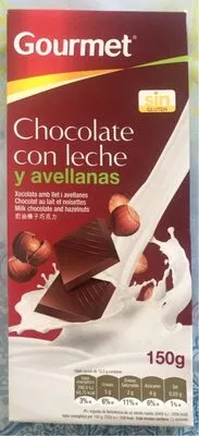 Chocolate con leche y avellanas Gourmet 150 g, code 8413080001669