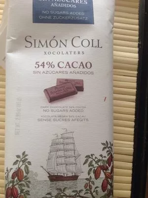 Simon Coll Chocolate Negro 85GR Simon Coll 85 g, code 8413907640606