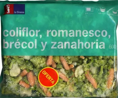 Mezcla de brócoli, coliflor, romanesco y zanahoria La Sirena 600 g, code 8414532033252