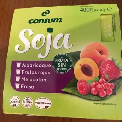 Yogur soja fruta Consum 4 x 100 g, code 8414807541611