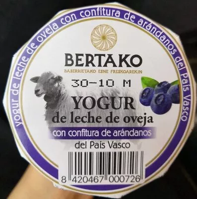 Yogurt de leche de oveja con confitura de arandanos Bertako , code 8420467000726